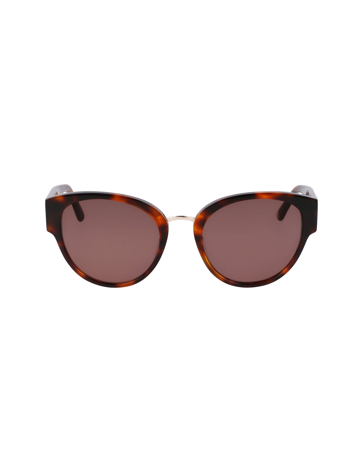 Anne Klein Tortoise Chic Rounded Cat-Eye Sunglasses