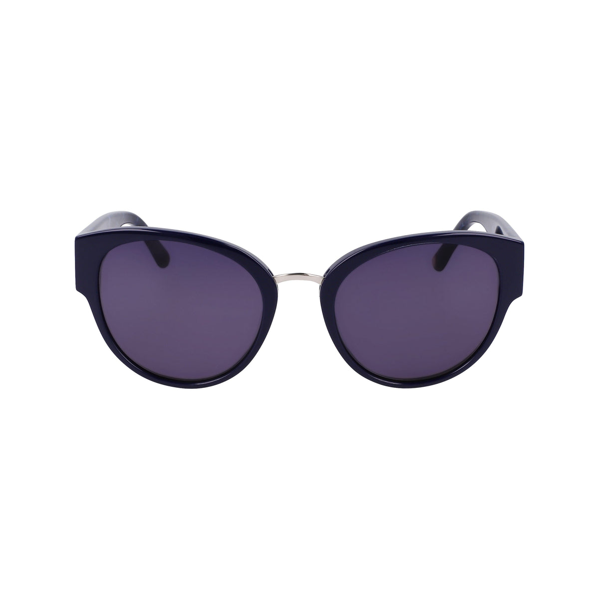 Anne Klein Navy Chic Rounded Cat-Eye Sunglasses display picture 2