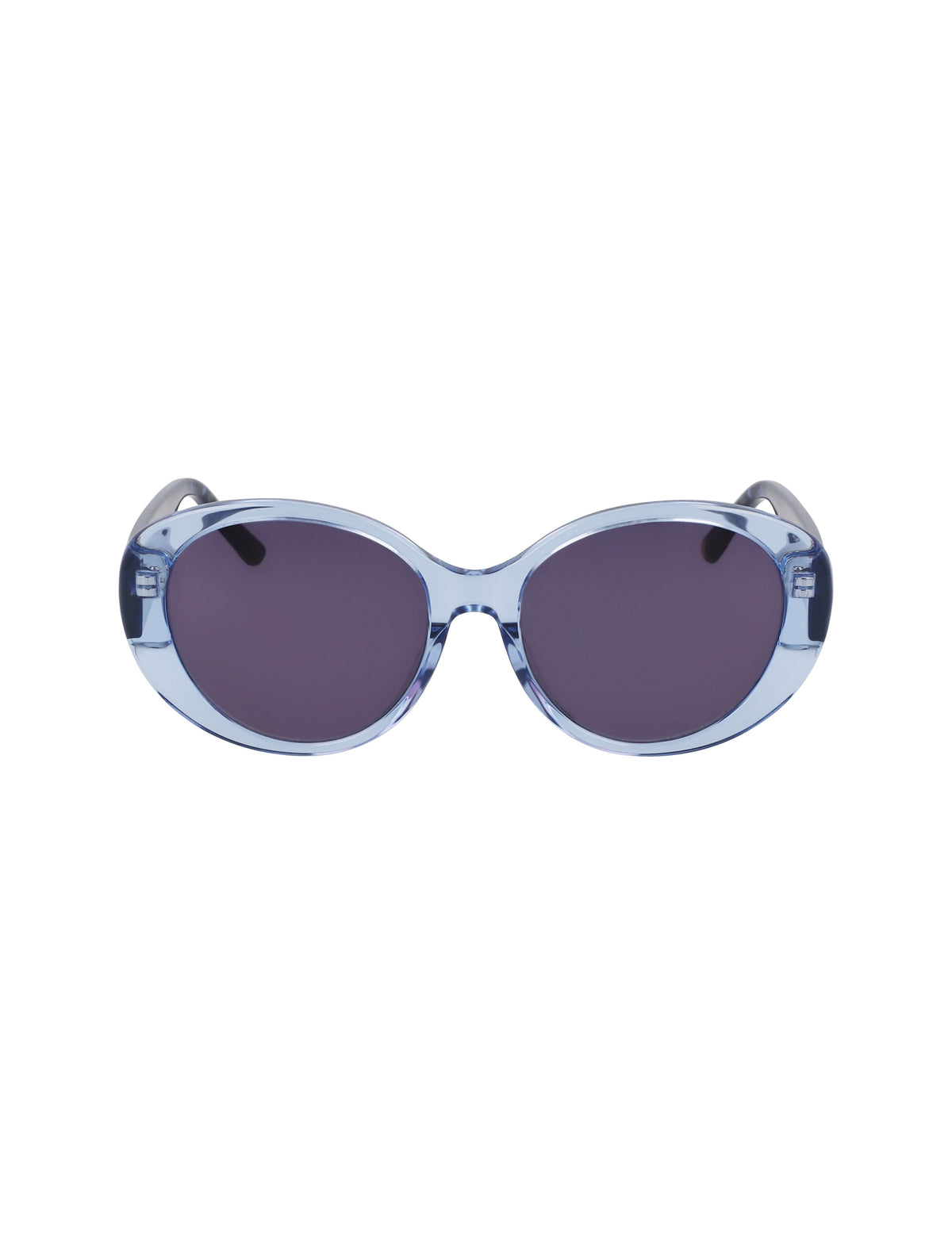 Anne Klein Blue Crystal Glamorous Oval Sunglasses