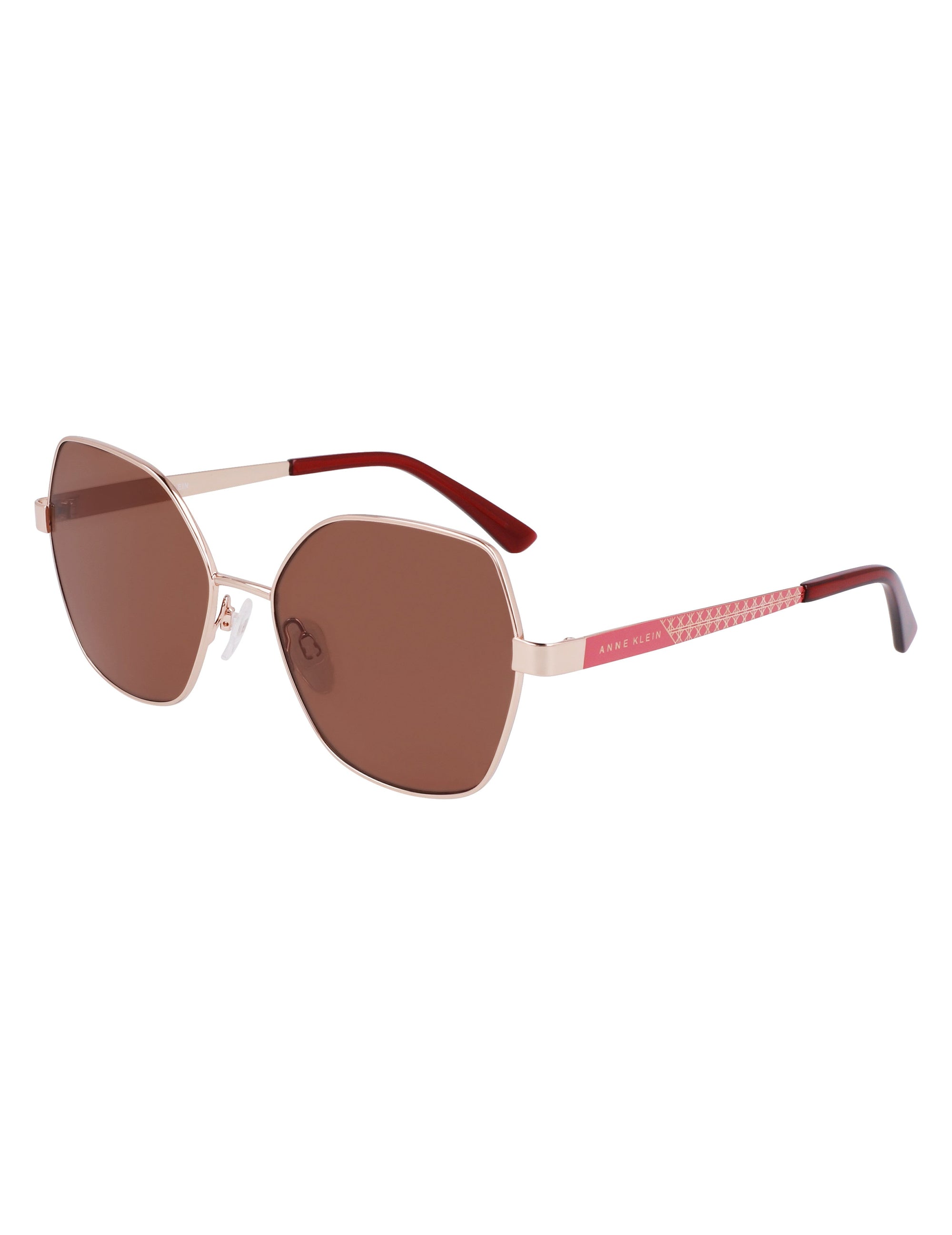 Anne Klein Rose Gold Sophisticated Butterfly Sunglasses
