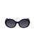 Anne Klein Black Vintage Round Sunglasses