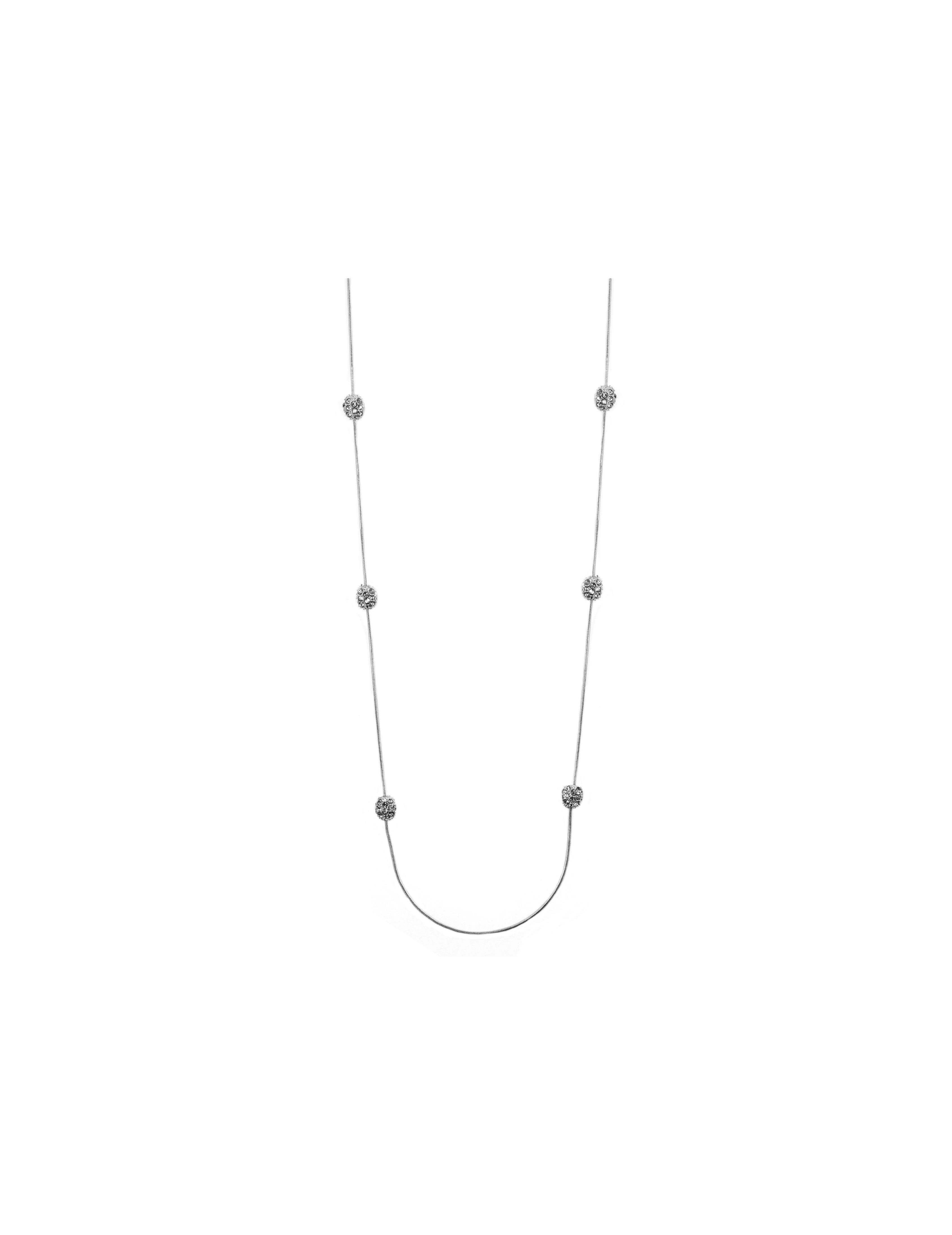 Long Crystal Fireball Station Necklace | Anne Klein