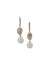 Anne Klein Gold-Tone Double Drop Crystal Faux Pearl Nugget Earrings