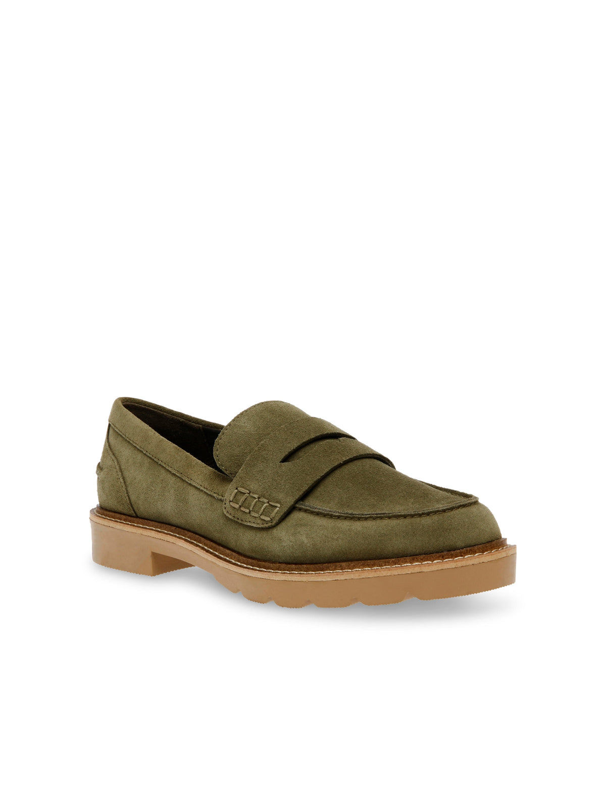 Anne Klein Olive Emmylou Suede Loafer