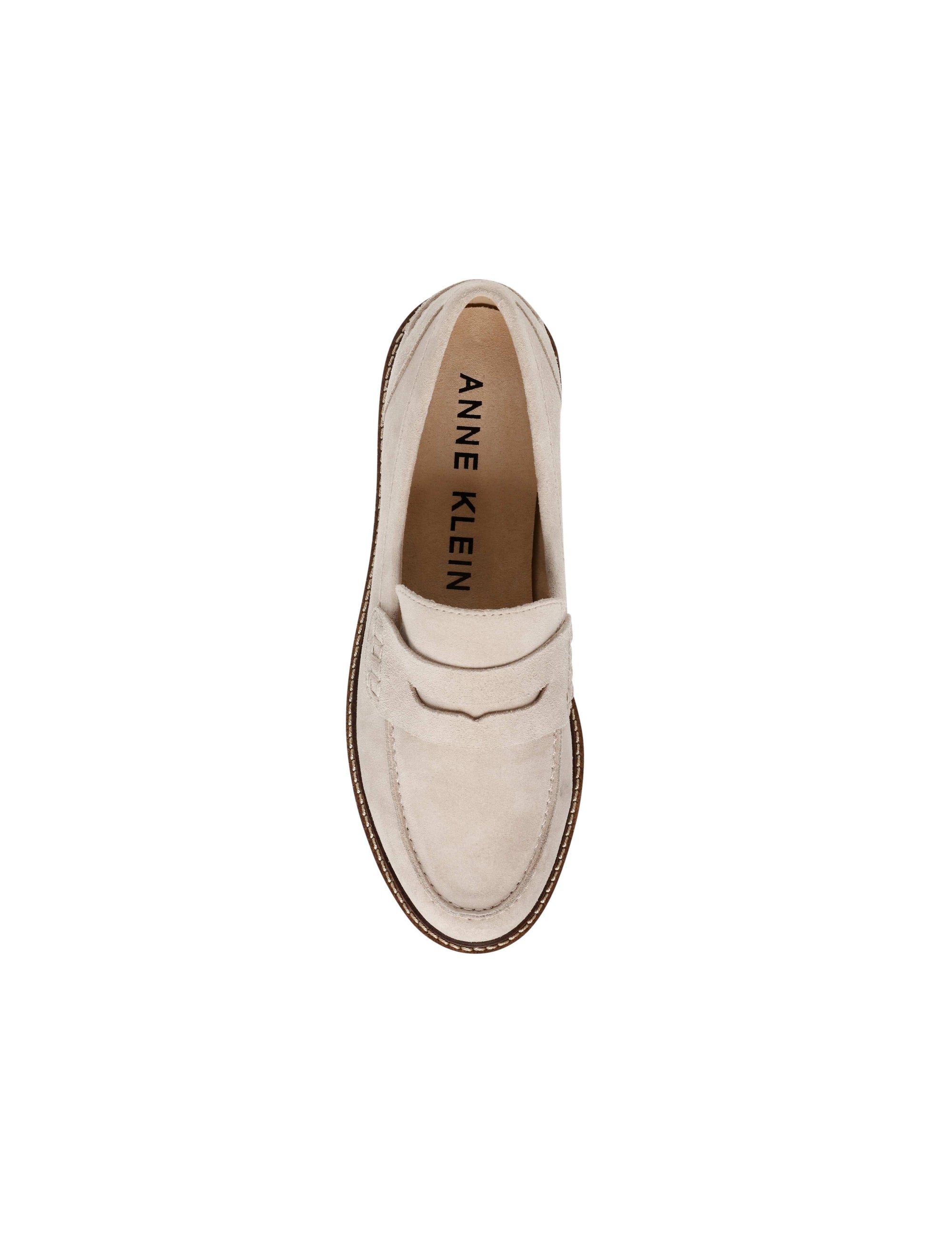 Emmylou Suede Loafers Natural Anne Klein