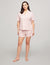 Anne Klein Blush Dot Short Sleeve Notch Pajama Boxer Set