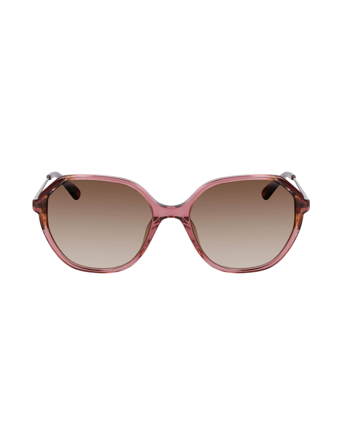 Anne Klein Merlot Geometric Sunglasses