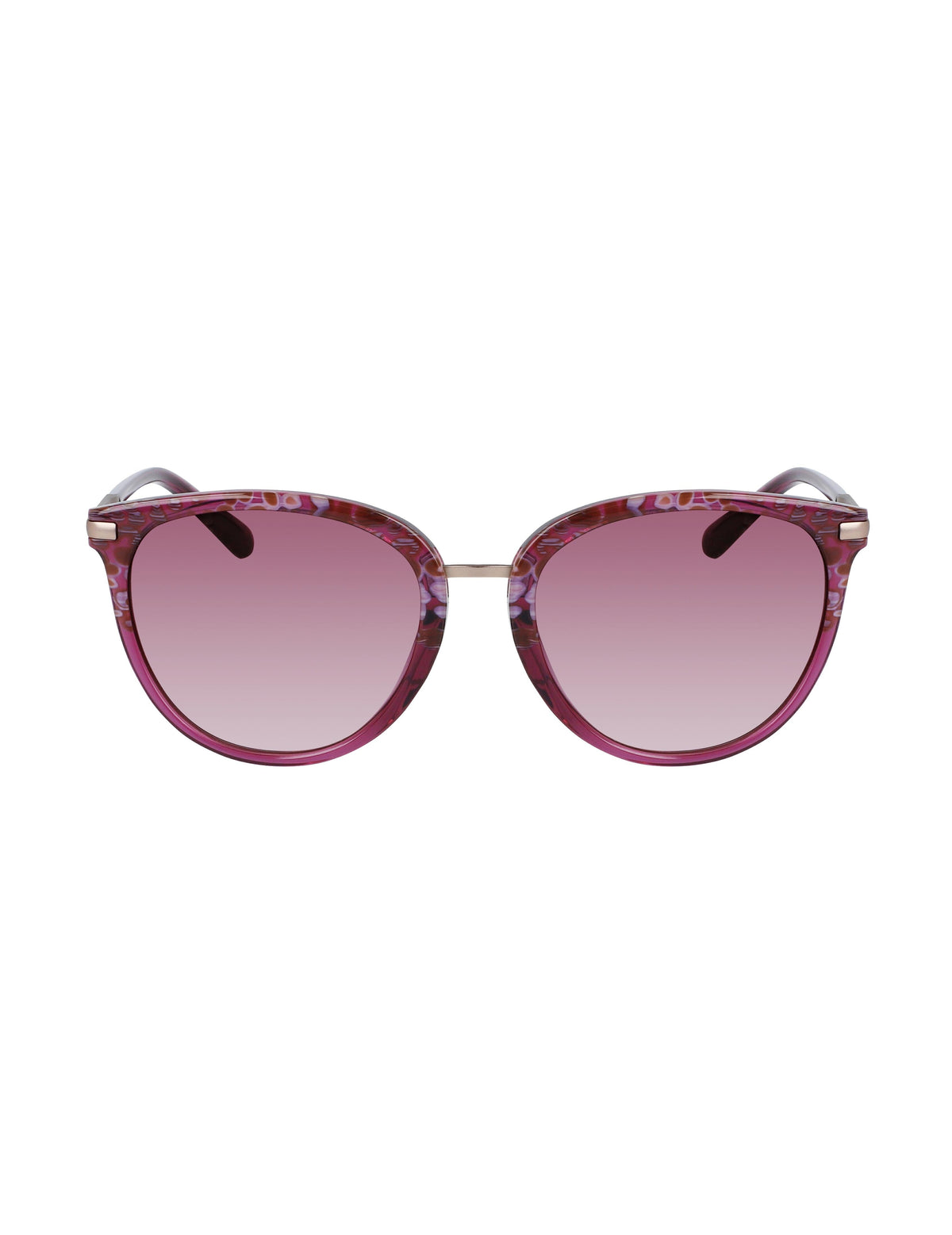 Anne Klein Merlot Animal Animal Print Square Sunglasses