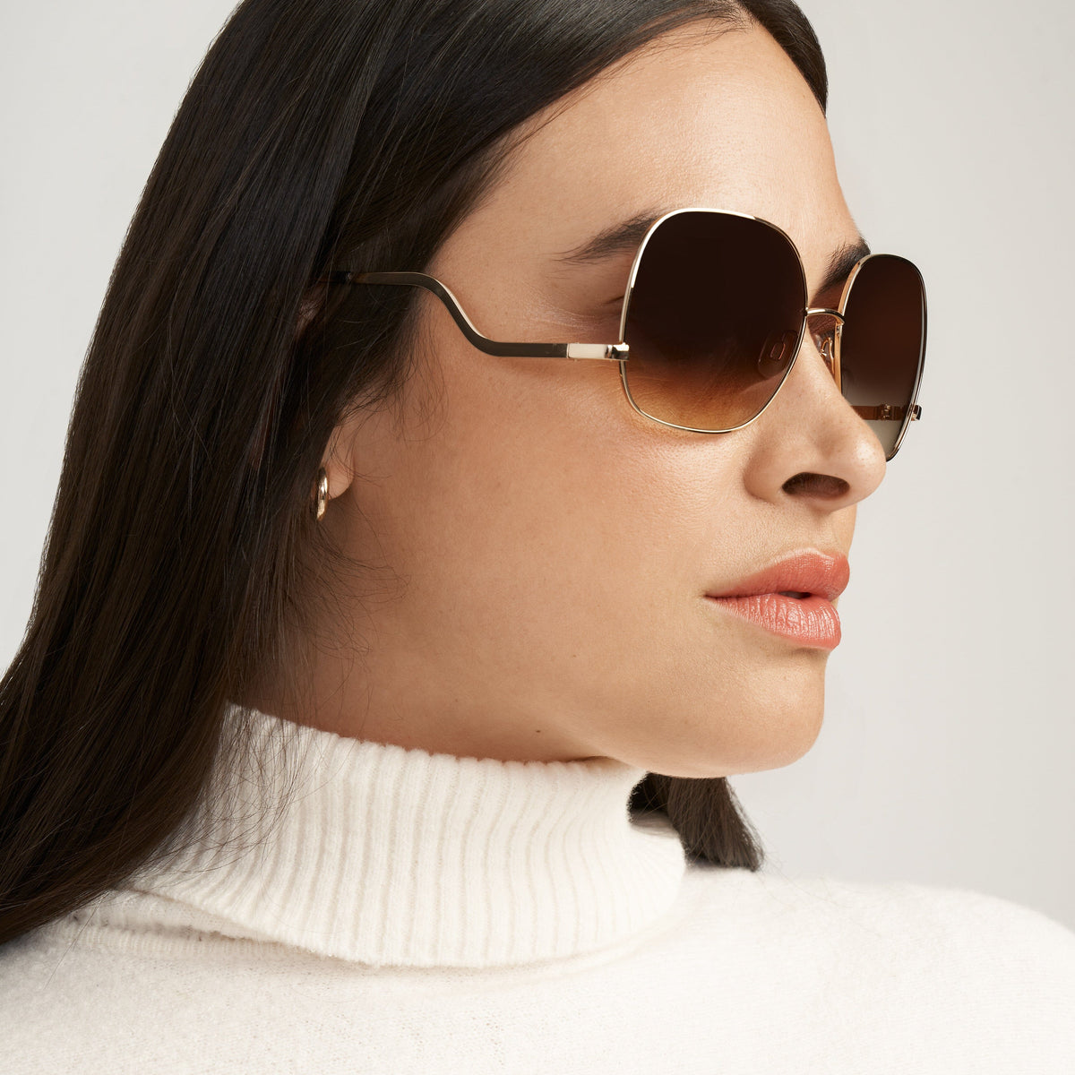 Square-Frame Metal Sunglasses BOTTEGA VENETA EYEWEAR Square-frame gold-tone sunglasses  main image 4