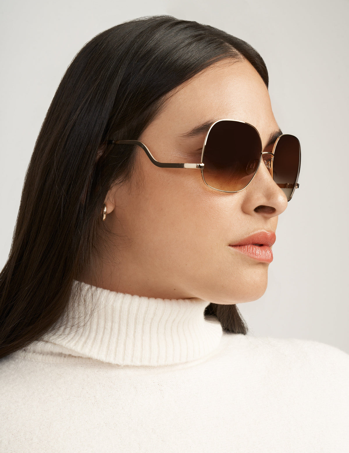 Anne Klein Metal Square Frame Sunglasses