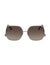 Anne Klein Rose Gold Metal Square Frame Sunglasses