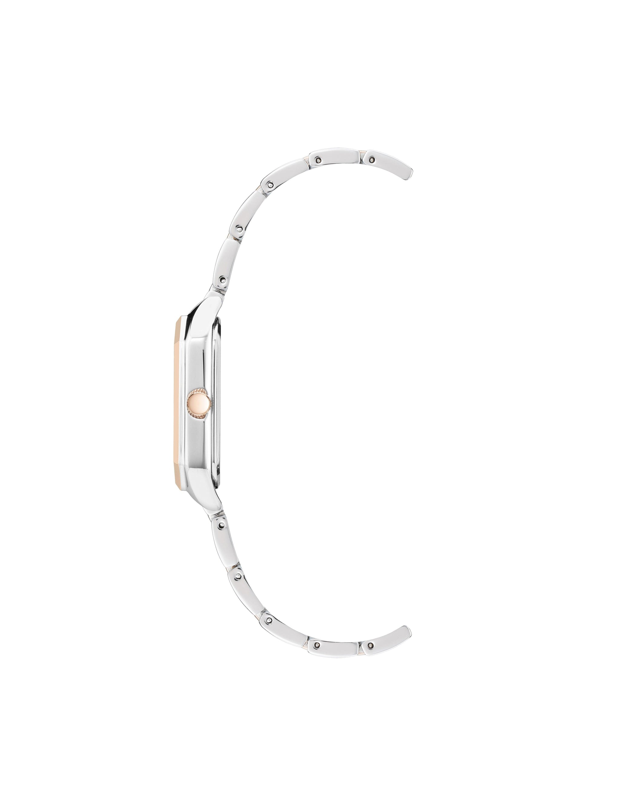 Octagonal Shaped Metal Bracelet Watch Rose Gold | Anne Klein