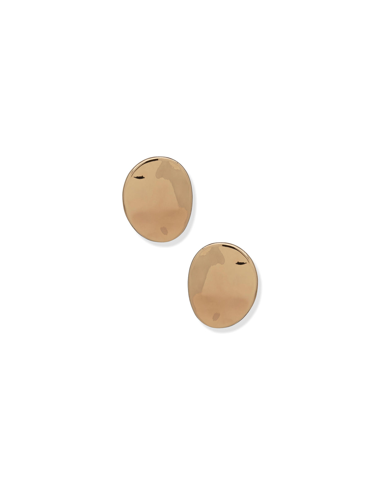 Anne Klein Gold-Tone Liquid Metal Button Earrings