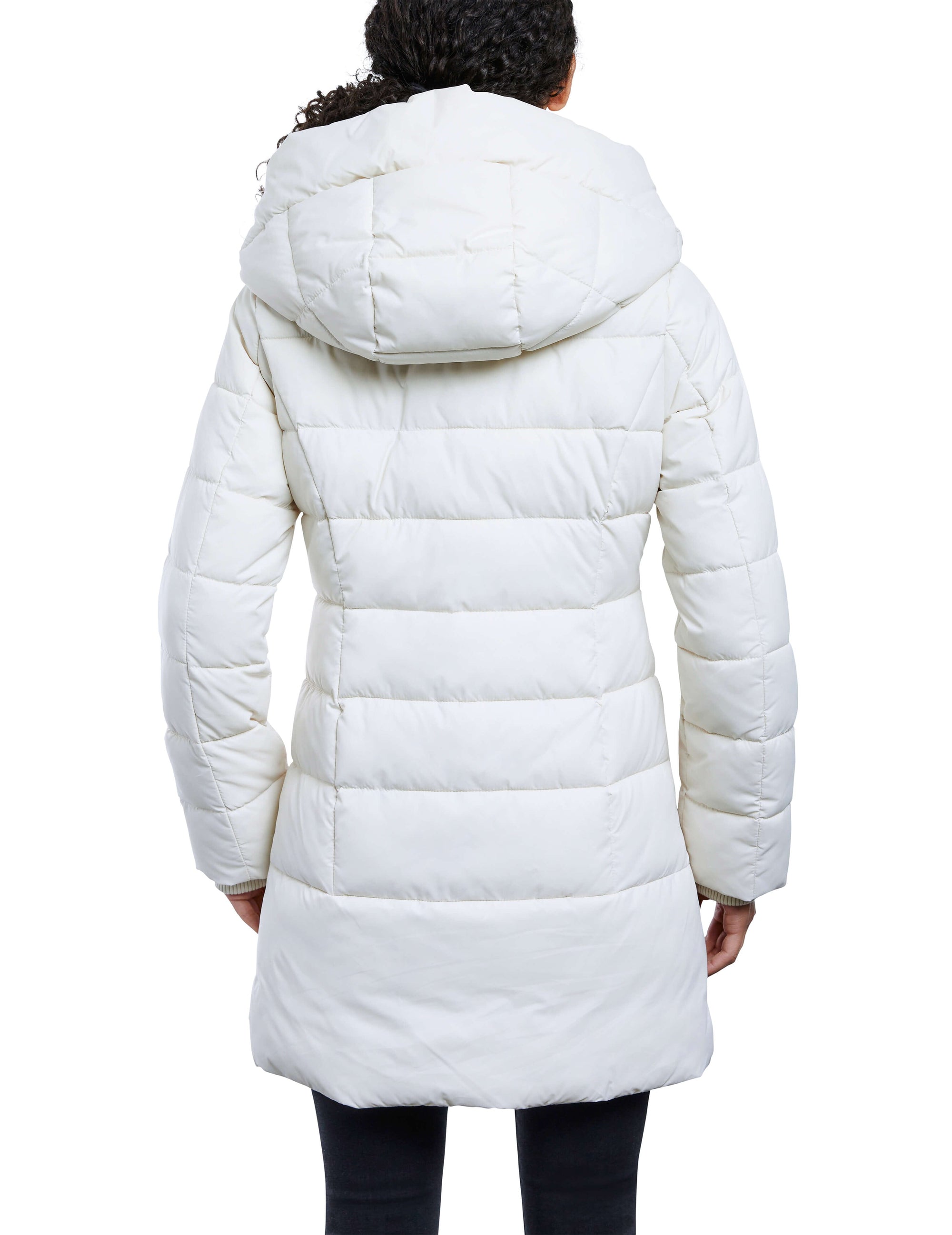 Anne Klein Unbleach Cotton Consider It Snap Front Puffer Jacket - Clearance