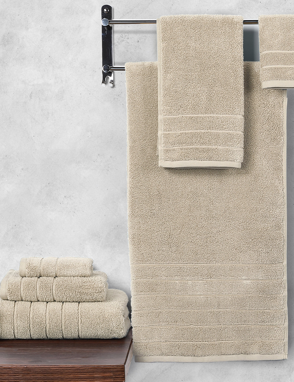 Anne Klein Sand Reverie 6 Piece Towel Set