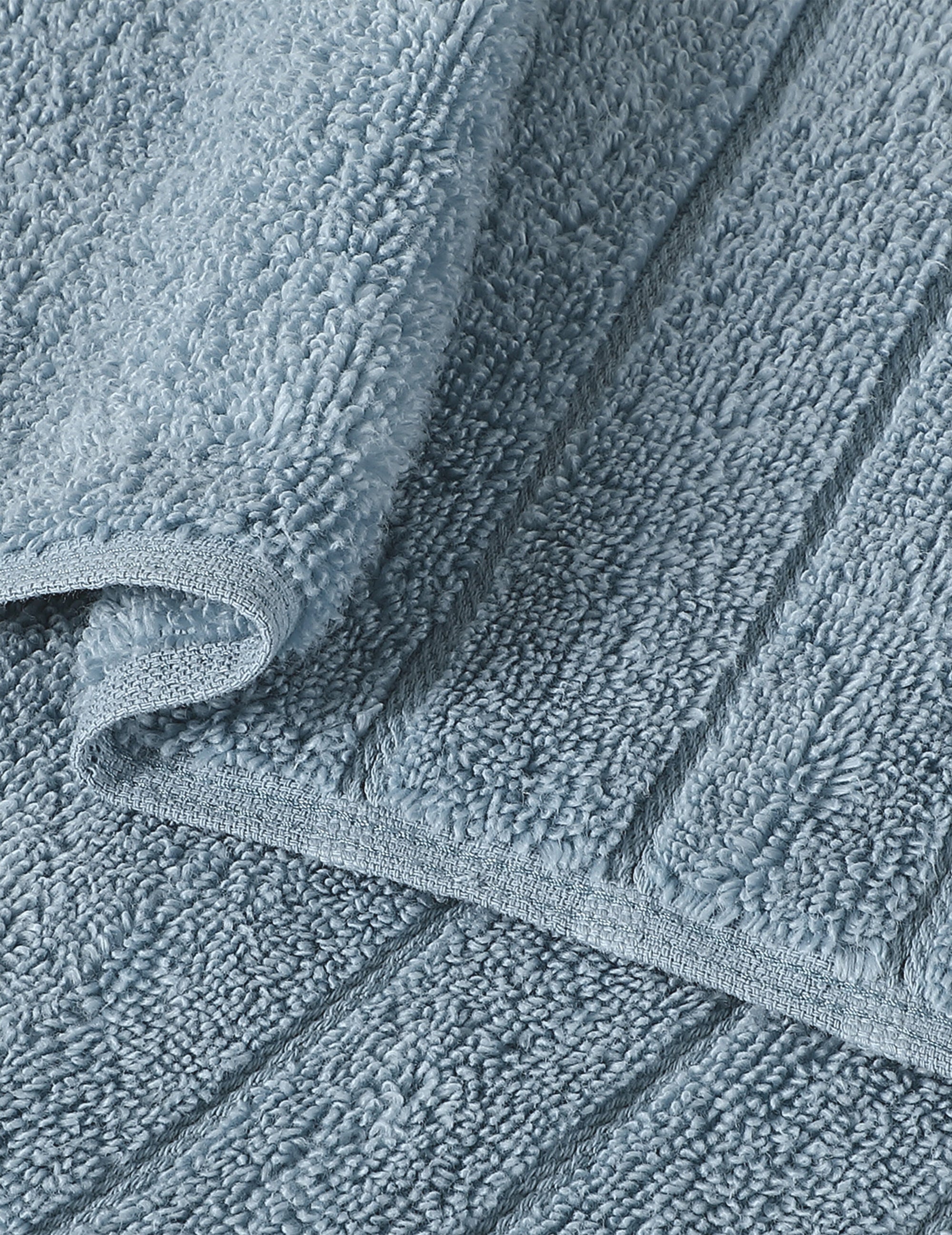 Market & Place Cotton Quick Dry Ribbed 4-pack Bath Towel Set Denim Blue :  Target