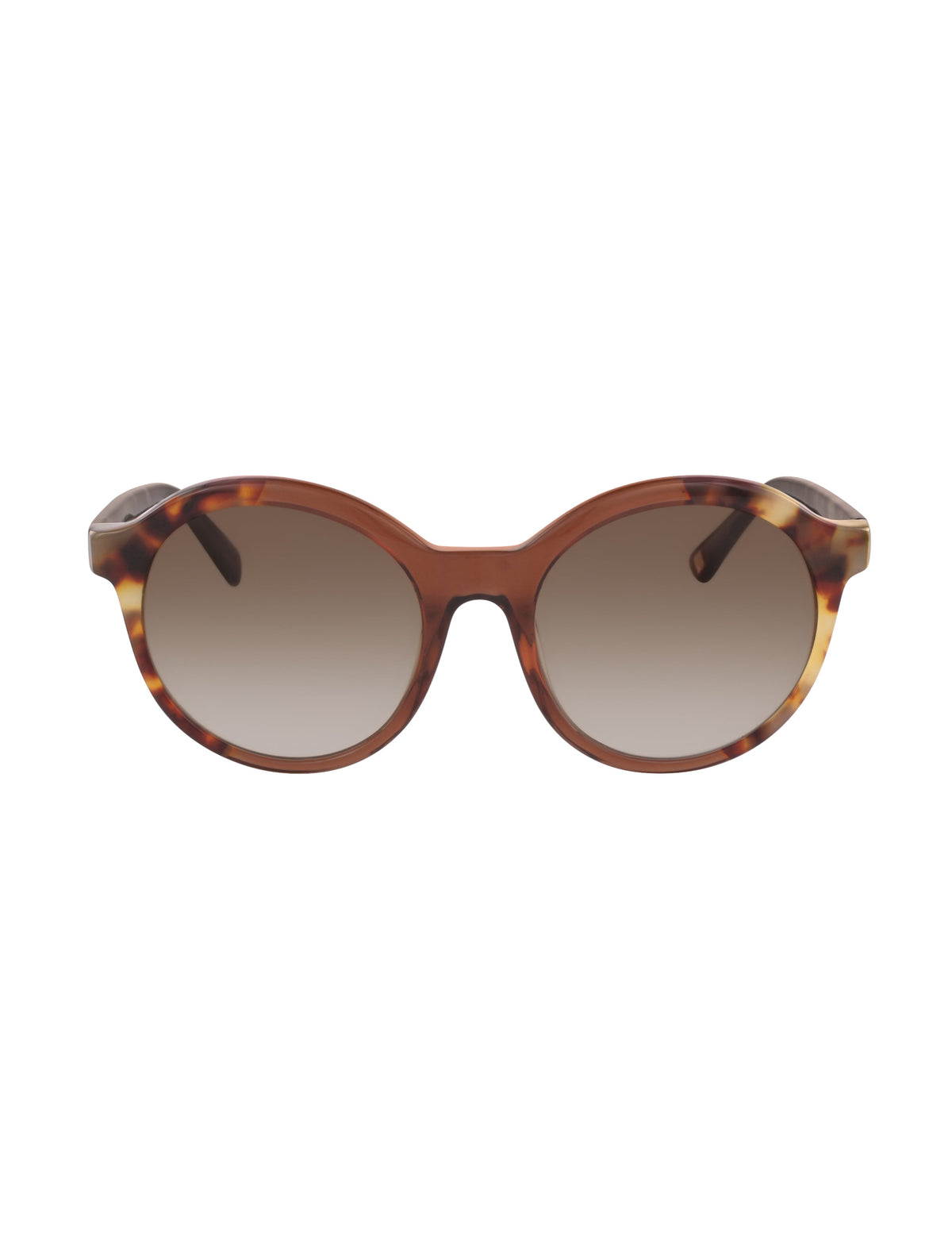 Anne Klein Mocha Round Frame Sunglasses