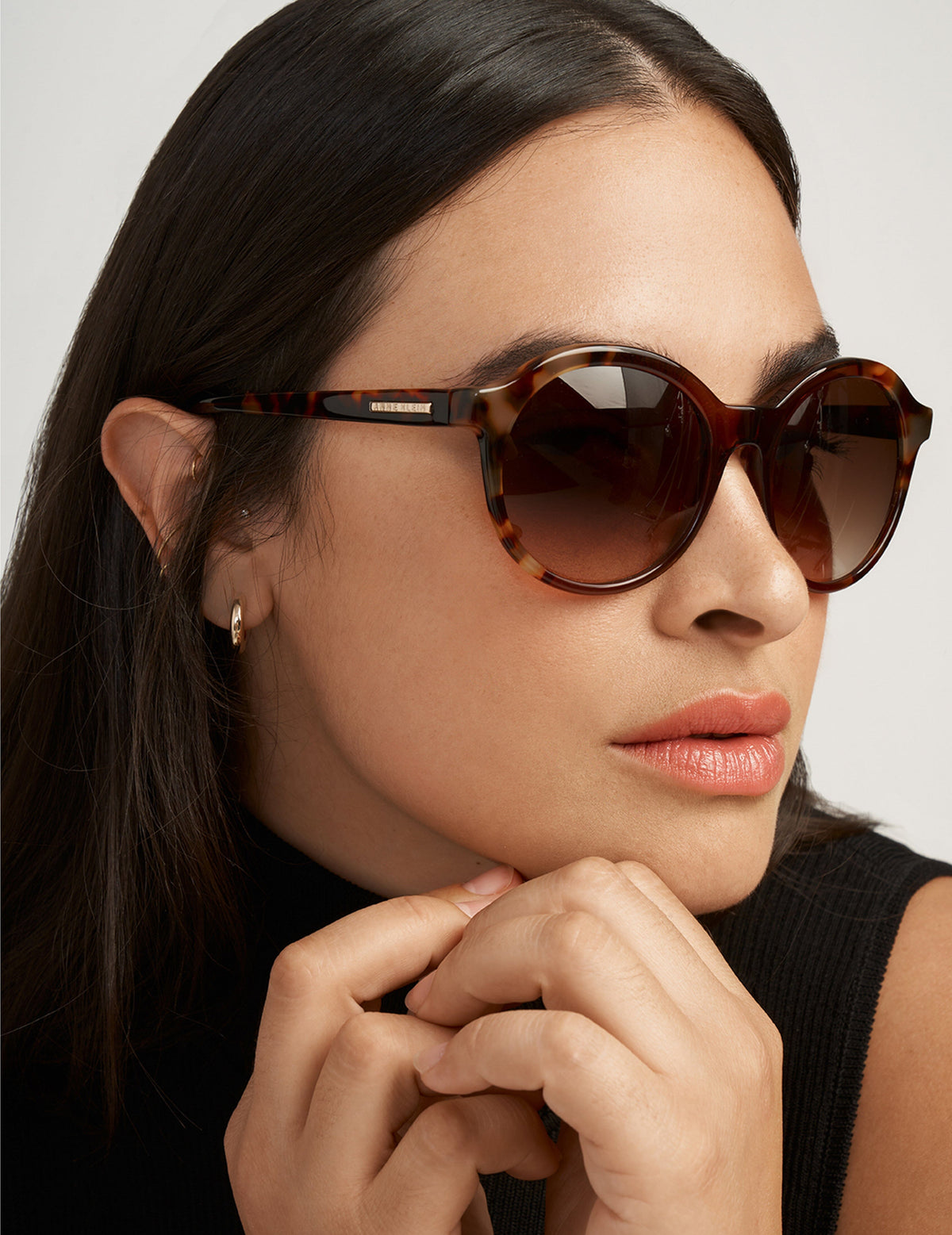 Anne Klein Round Frame Sunglasses