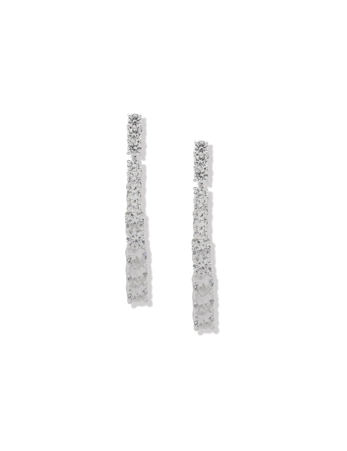 Anne Klein Prong Round Stone Linear Earrings