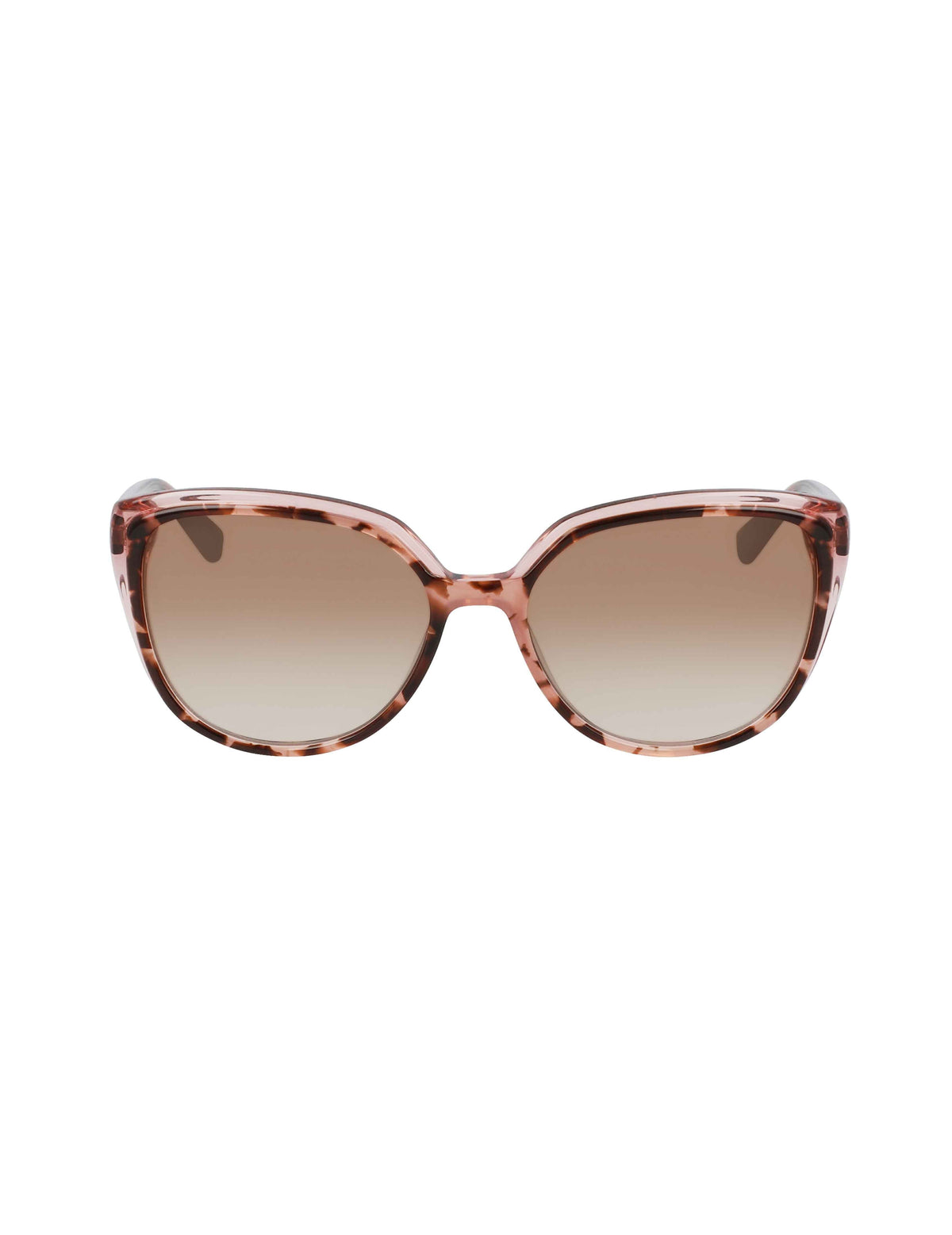 Anne Klein Blush Tortoise Tortoise Cat-Eye Sunglasses