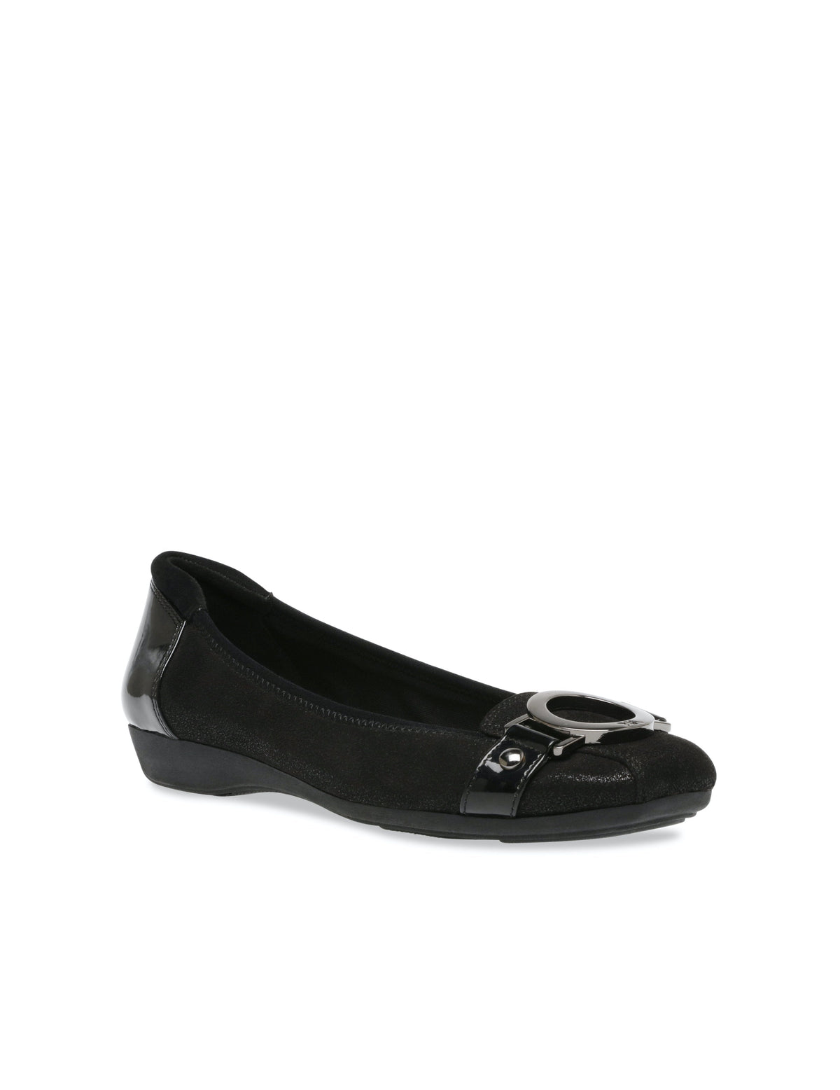 Anne Klein Black Multi Fabric Umeko Flats