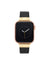 Anne Klein Black/Gold-Tone Leather Band for Apple Watch®