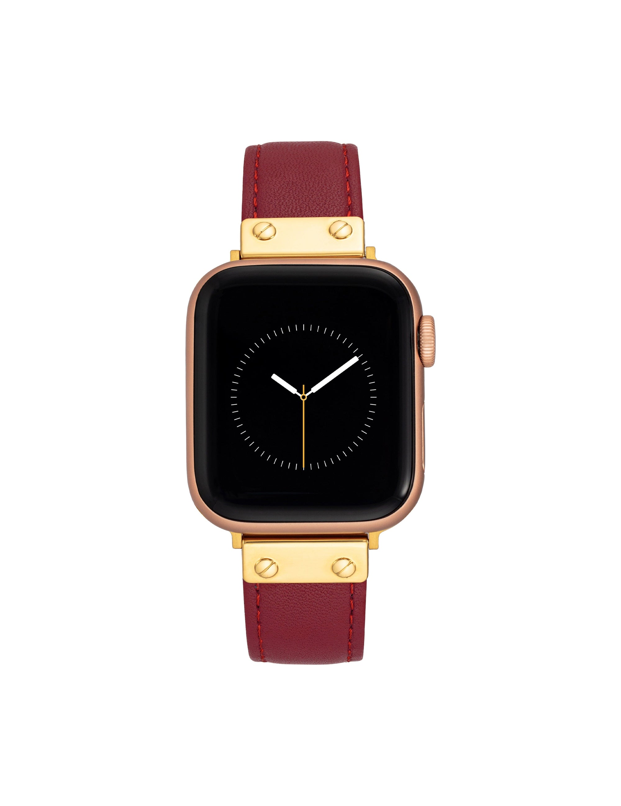 Anne Klein Red/Gold-Tone Leather Band for Apple Watch®