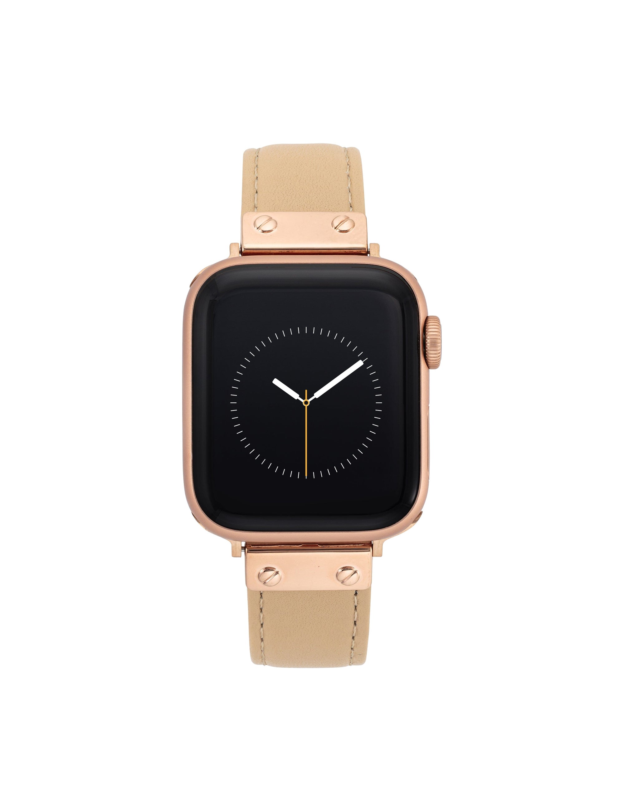 Anne Klein Pink/Rose Gold-Tone Leather Band for Apple Watch®