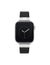 Anne Klein Black/Silver Leather Band for Apple Watch®