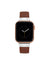 Anne Klein Brown/Silver Leather Band for Apple Watch®