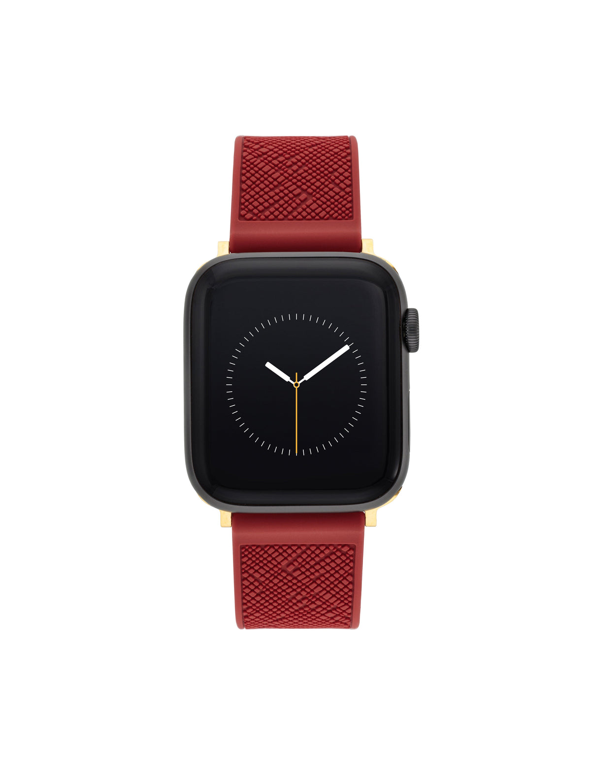 Anne Klein Gold-Tone/ Red Silicone Textured Band for Apple Watch®
