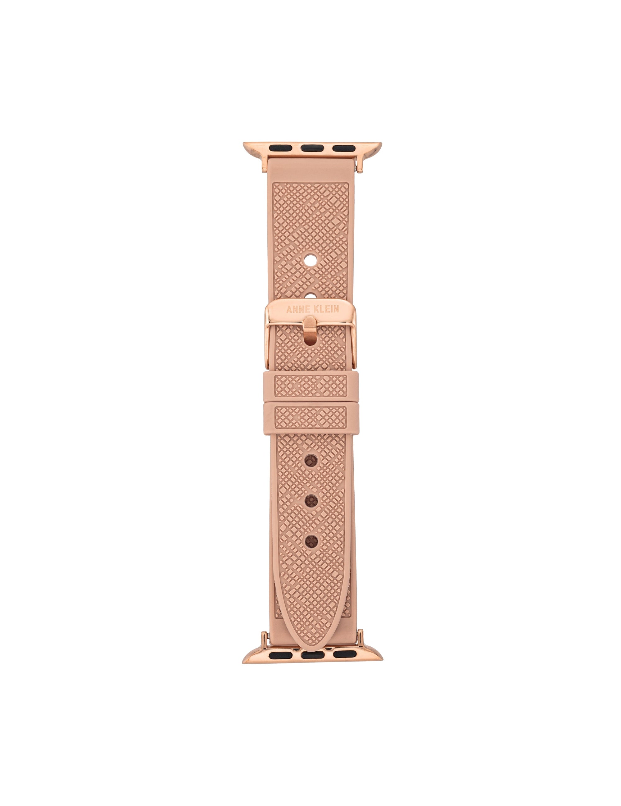 Anne Klein Blush/Rose Gold-Tone Silicone Textured Band for Apple Watch®