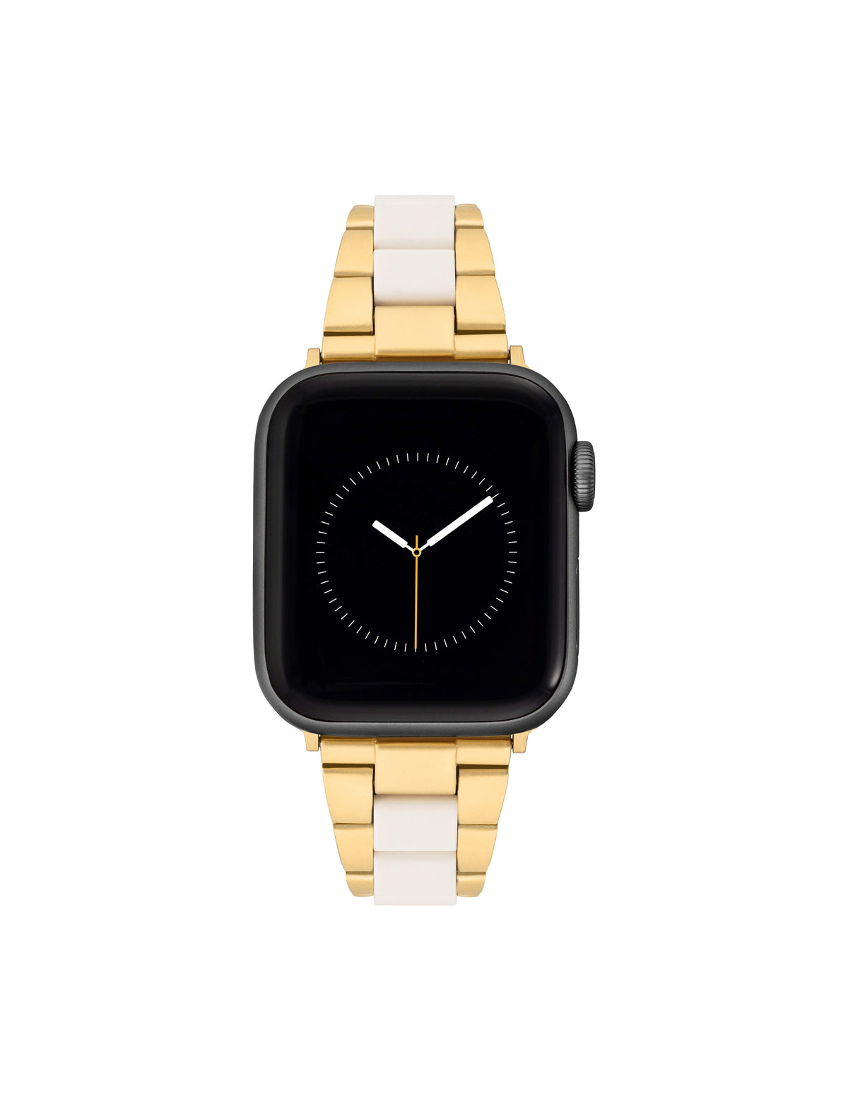 Anne Klein White/Gold Tone Consider It Plastic Link Bracelet for Apple Watch®