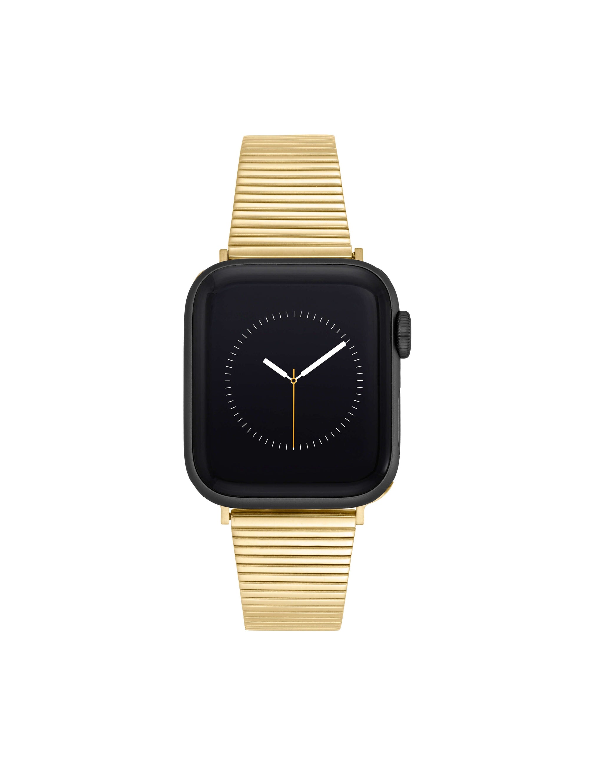 Anne Klein Gold-Tone Stainless Steel Band with Sliding Buckle Closure for Apple Watch®