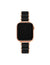 Anne Klein Black/ Rose Gold-Tone Rubberized Link Bracelet Band for Apple Watch®