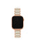 Anne Klein Cream/ Rose Gold-Tone Rubberized Link Bracelet Band for Apple Watch®