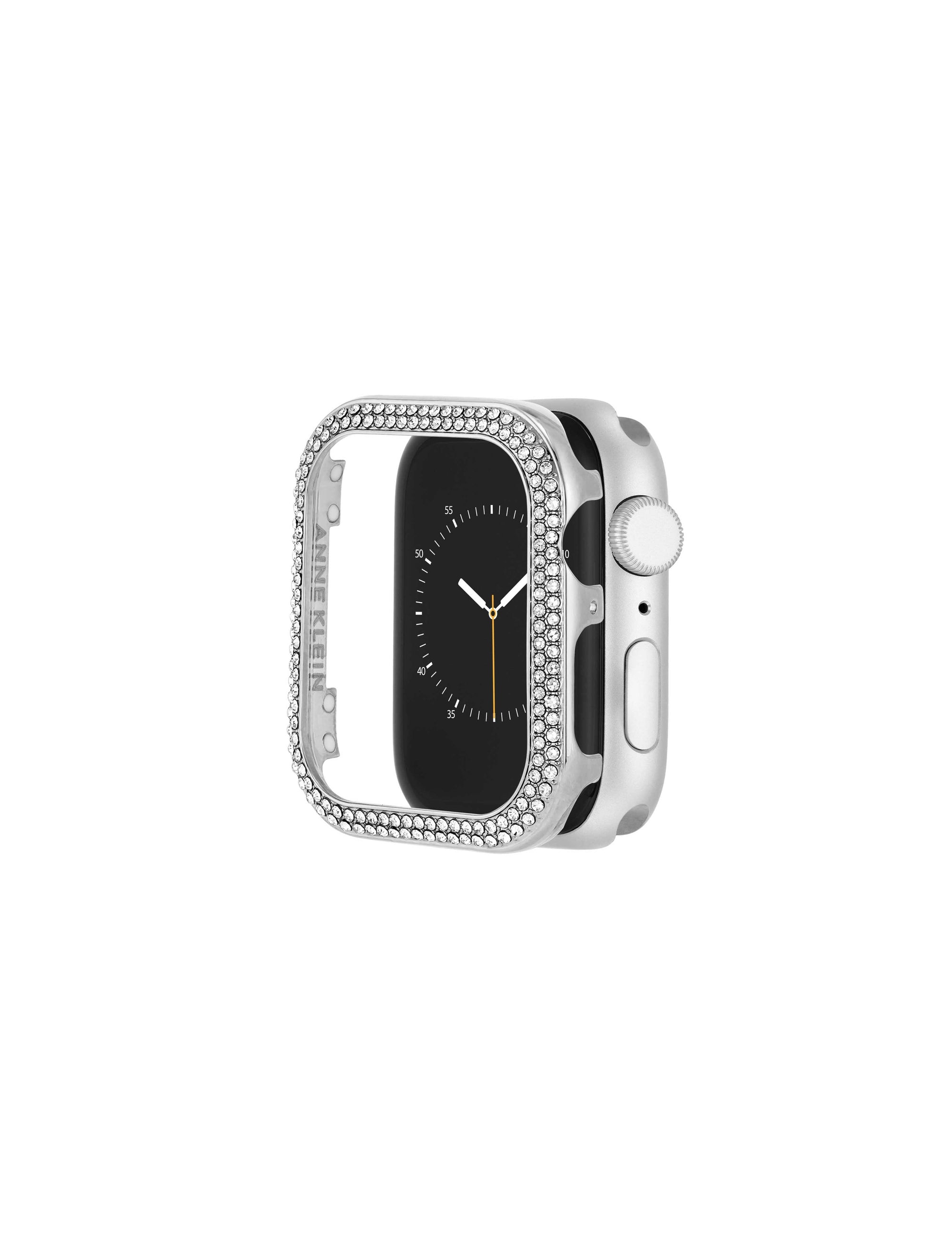 Anne Klein Silver-Tone Premium Crystals Protective Bumper for Apple Watch¨