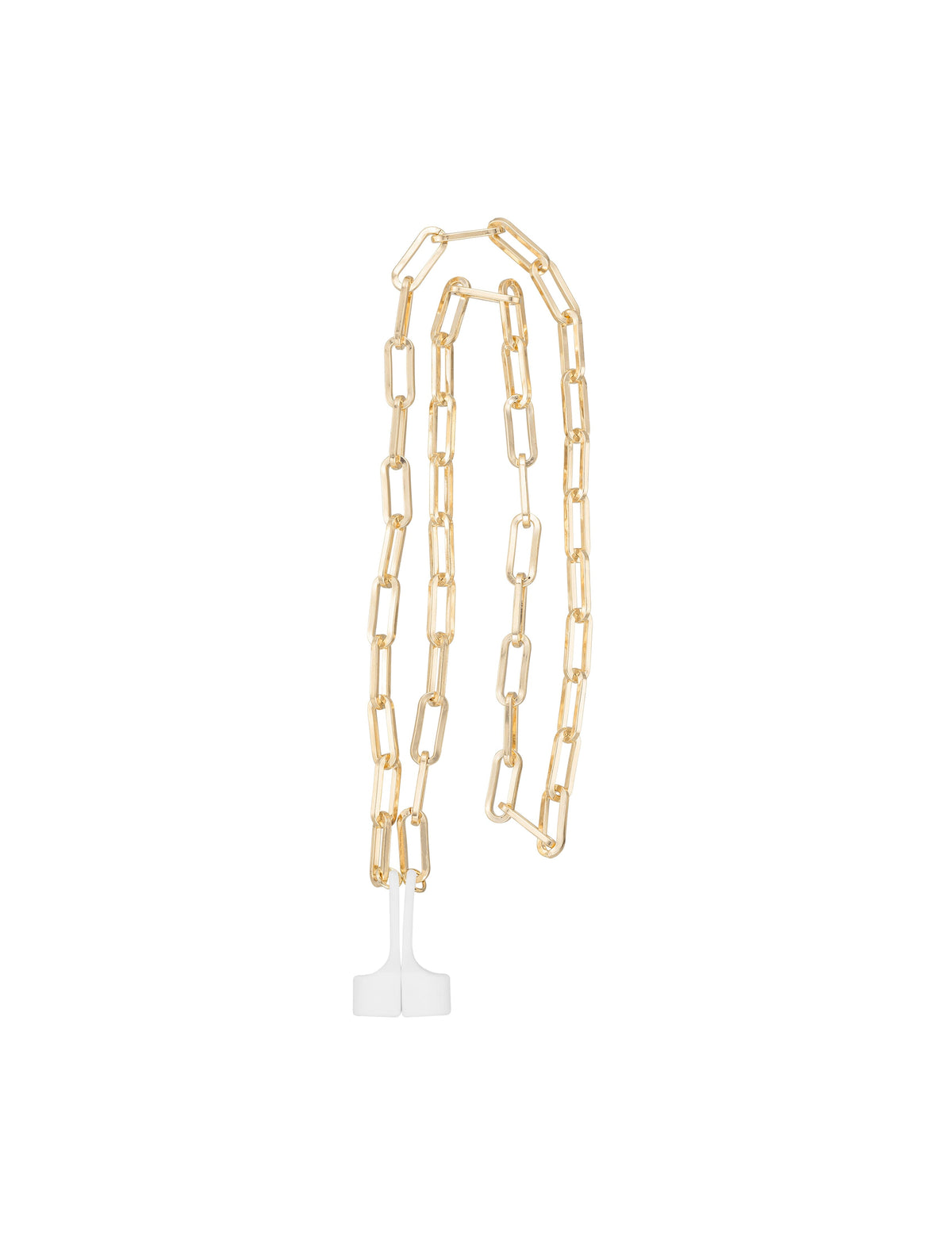 Anne Klein Gold/Tone Apple AirPods® Open Link Chain Necklace