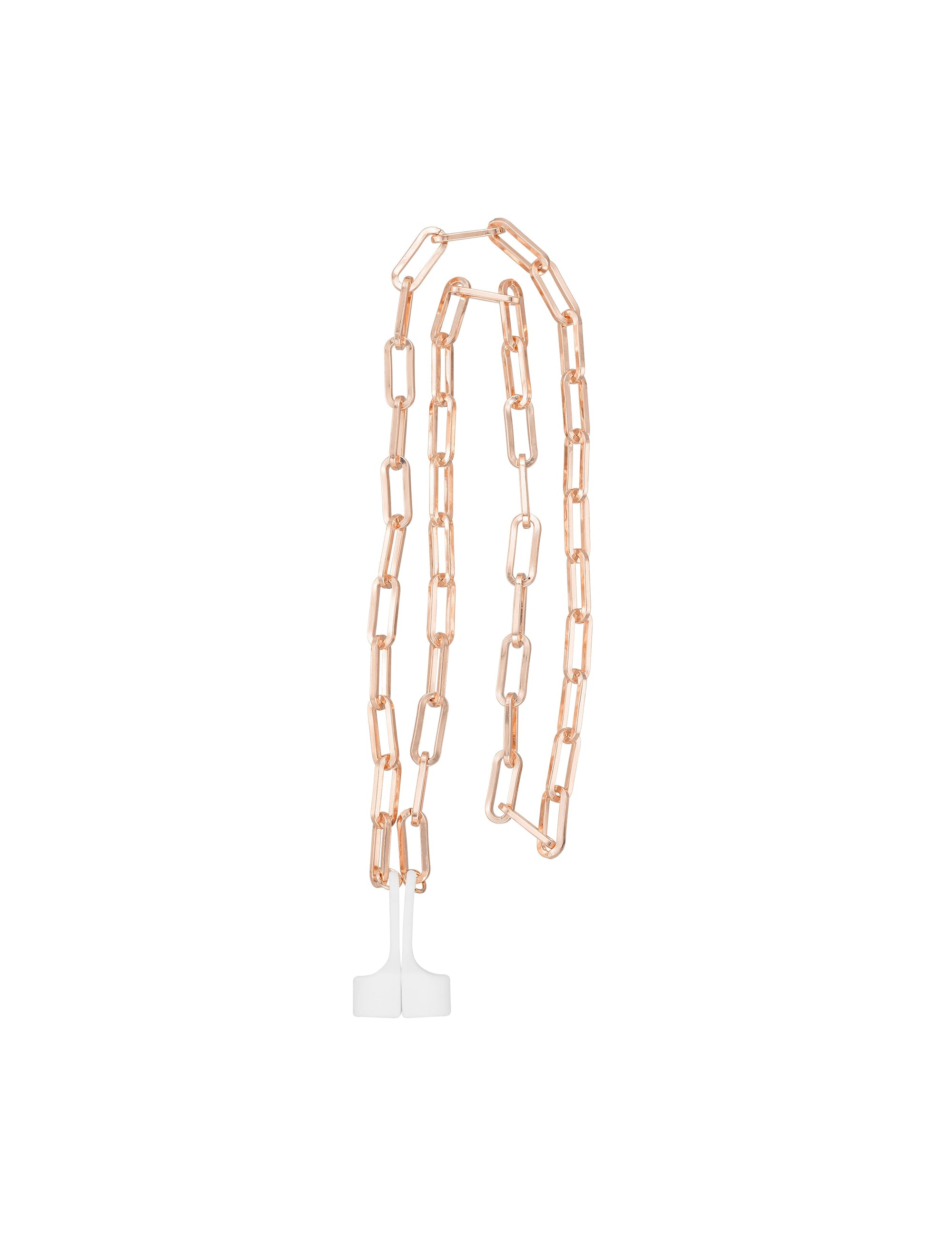 Anne Klein Rose Gold-Tone Apple AirPods® Open Link Chain Necklace