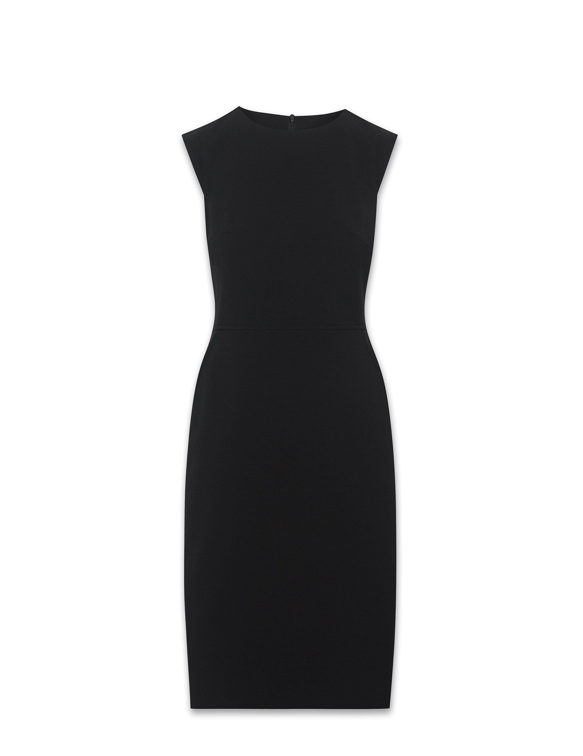 Anne Klein Crepe Sheath Dress, 8 / Black