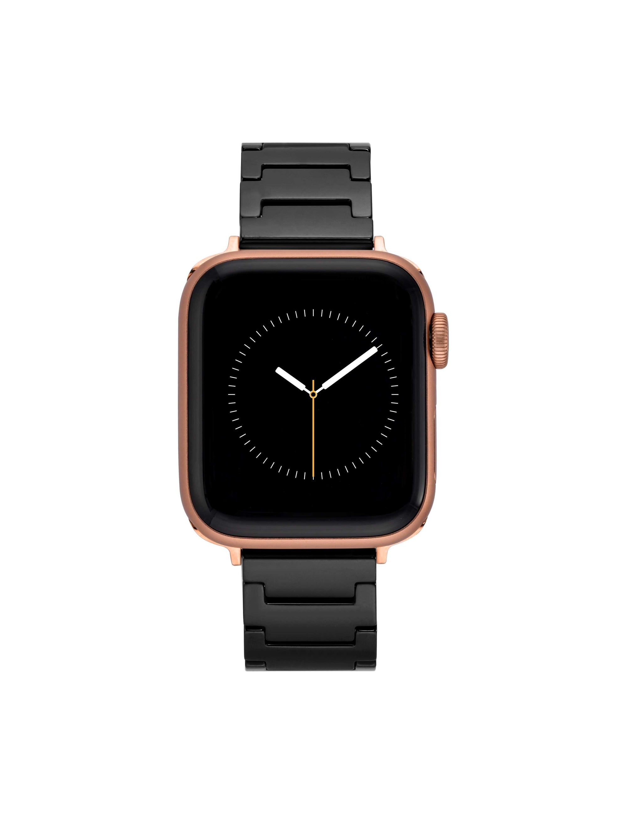 Ceramic Bracelet Band for Apple Watch¨ Black/Rose Gold-Tone Anne