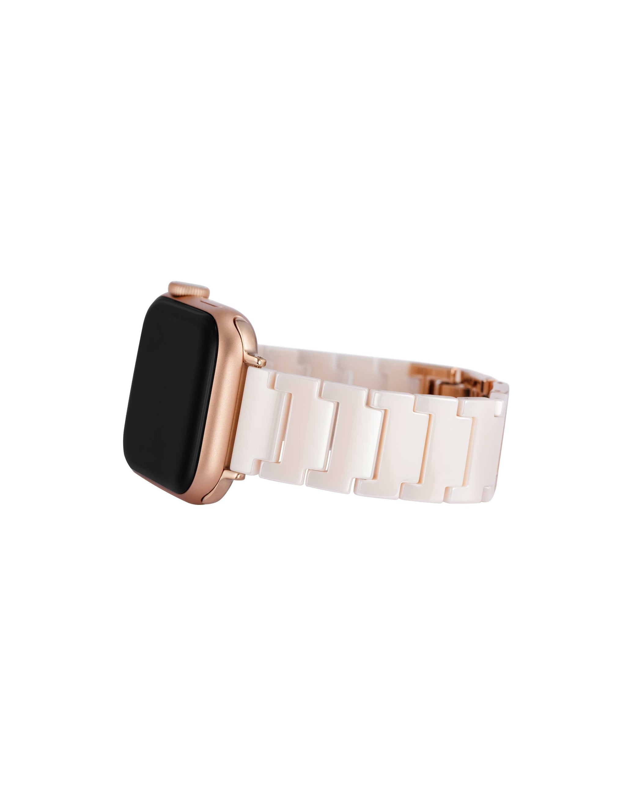 Ceramic Bracelet Band for Apple | Black/Rose Klein Watch¨ Gold-Tone Anne