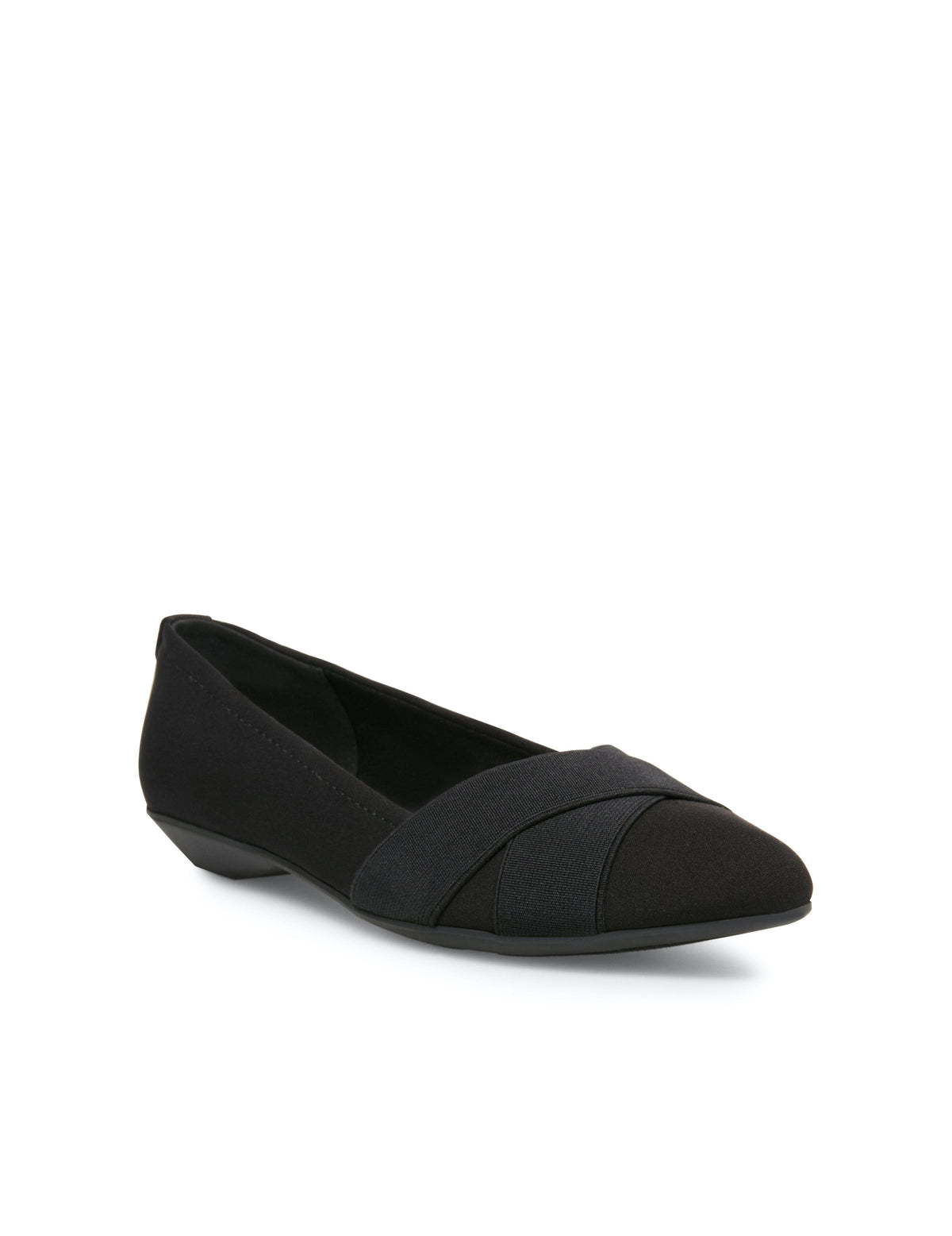 Anne Klein Black Fabric Oalise Flat