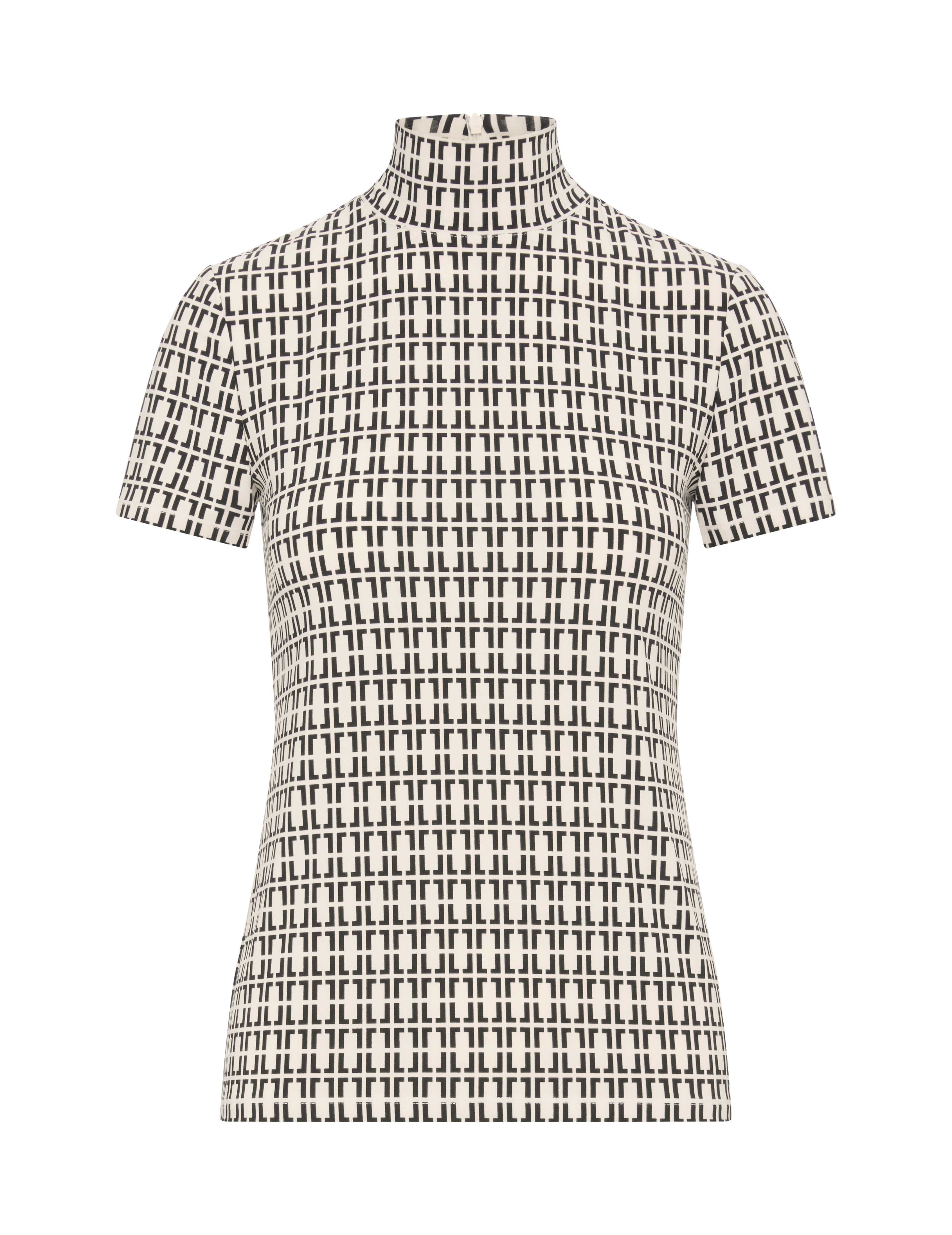 Chainlink Mock Neck Knit Top | Anne Klein