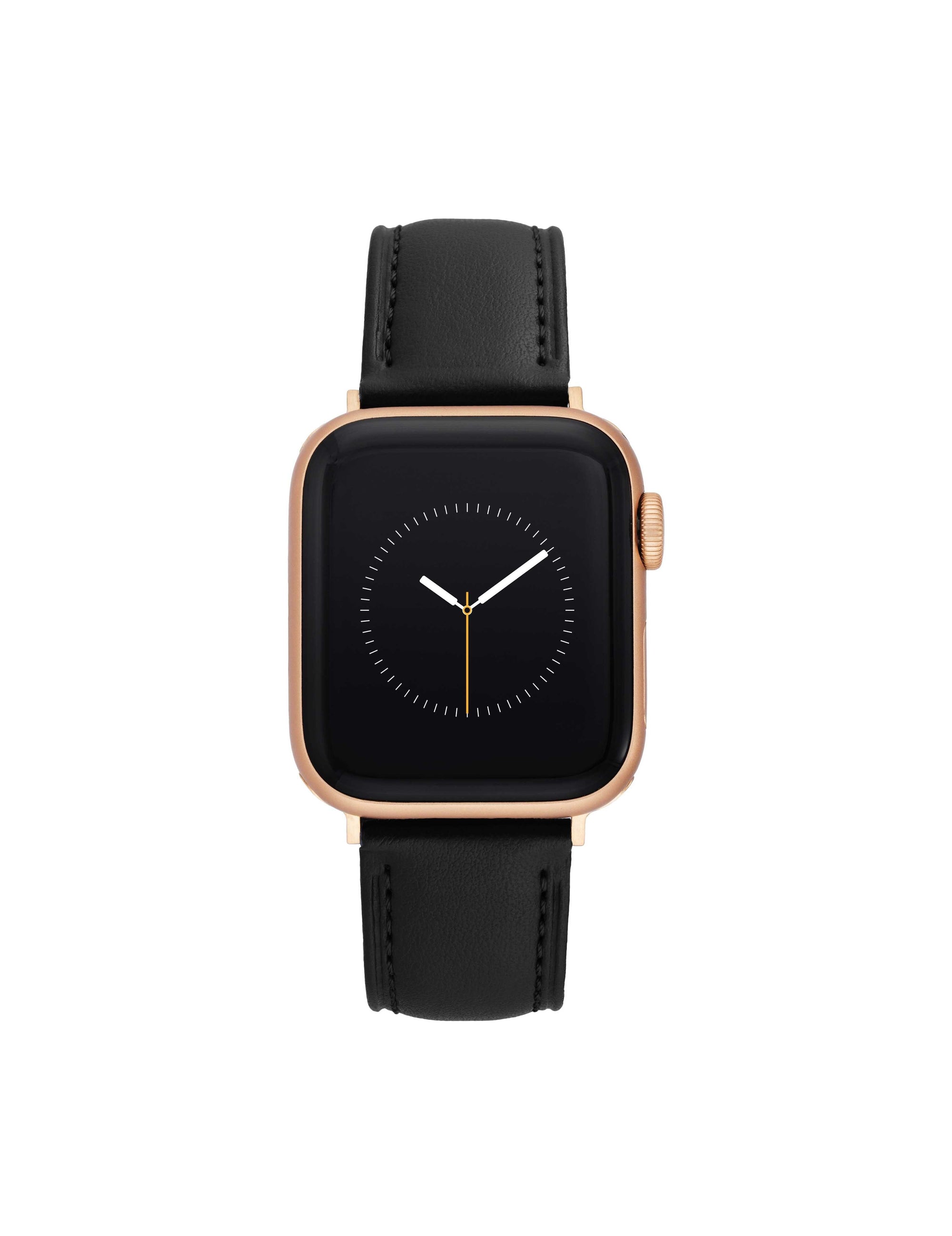 Anne Klein Black/Rose Gold-Tone Consider It Apple Peel Leather Band for Apple Watch¨