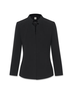 Anne Klein womens Cut-away Collar Jacket With Rounded Edge