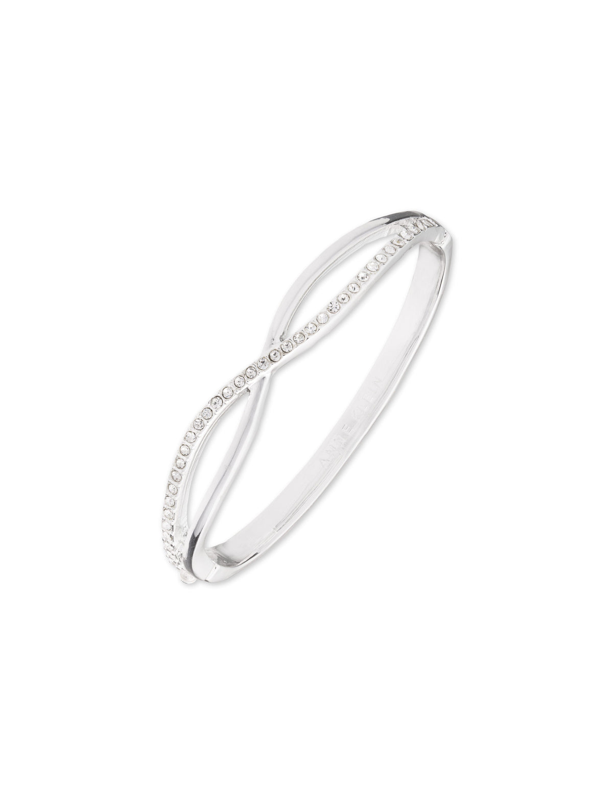 Anne Klein Silver-Tone Crisscross Bangle Bracelet