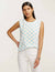 Anne Klein  Dot Printed Sleeveless U-Neck Shell- Sale