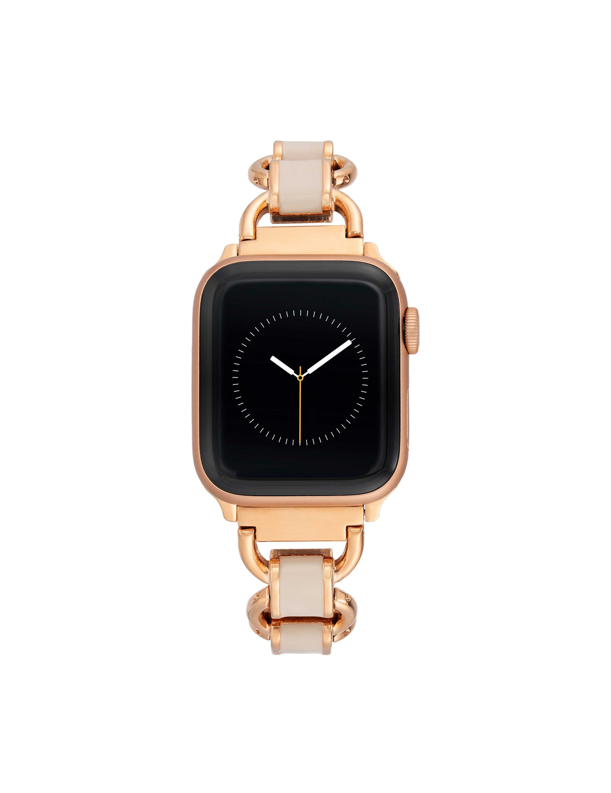 Anne Klein Blush/Rose Gold-Tone Enamel Link Bracelet Band for Apple Watch®