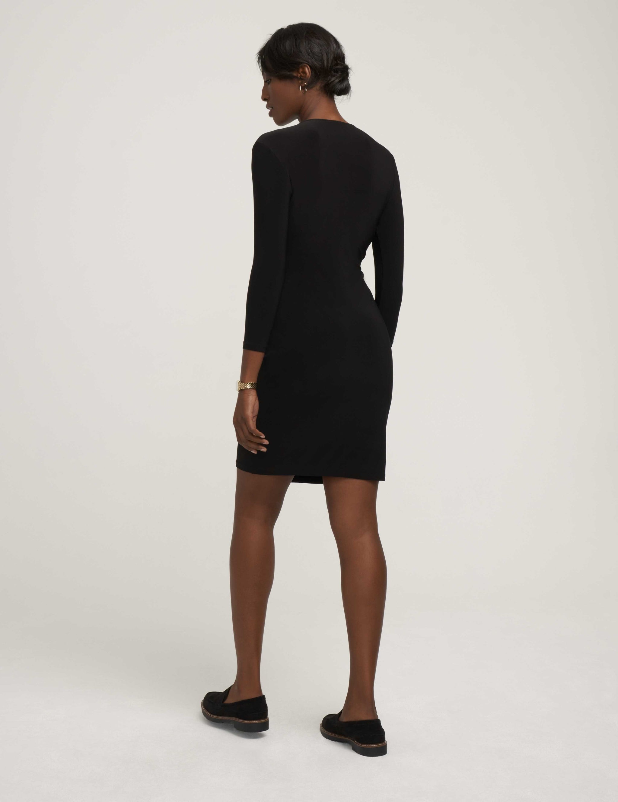 Anne Klein Classic Wrap Dress, Women's, Size: XS, Black Anne Klein Classic Wrap Dress, Women's, Size: XS, Black